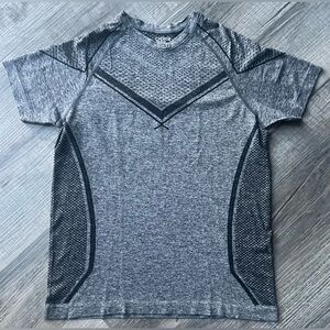 Gray and Black Men's Short Sleeve OQQ Tee